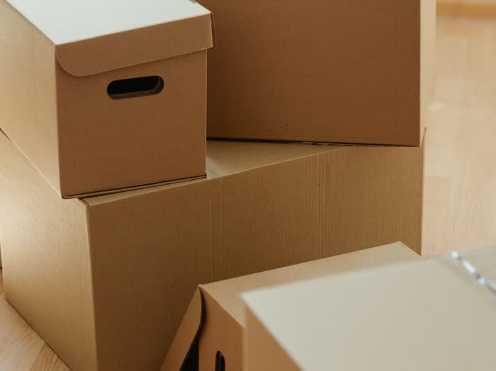 Scatole pronte per un trasloco